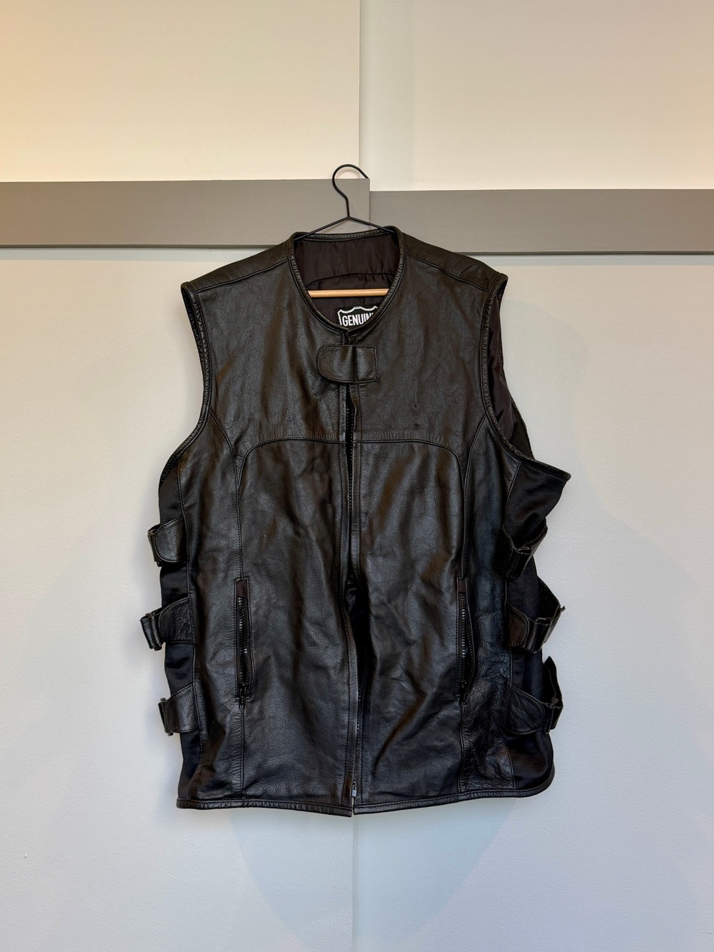 Vintage Genuine Leather Utility Vest 🖤
